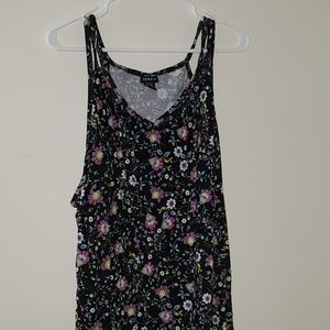 Torrid Black Tank with Floral and Aztec Designs 3X